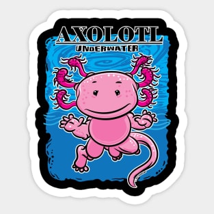 Axolotl Underwater Sticker